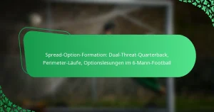Spread-Option-Formation: Dual-Threat-Quarterback, Perimeter-Läufe, Optionslesungen im 6-Mann-Football